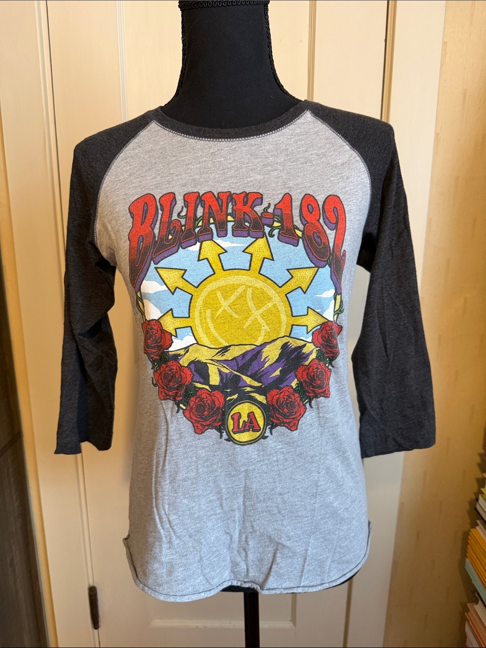 blink-182 Raglan Tee in Los Angeles Print